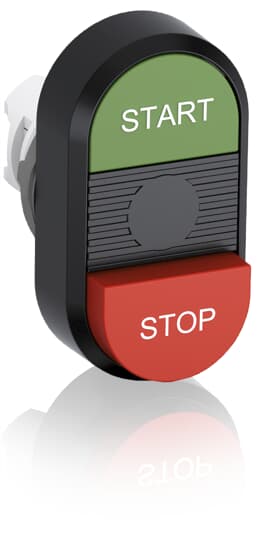 ABB - Pulsante doppio modulare verde/rosso MPD15-11B.