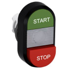 ABB - Pulsante doppio modulare verde/rosso MPD15-11C.