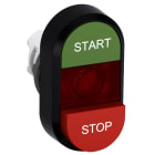 ABB - Pulsante doppio modulare verde/rosso MPD15-11R.