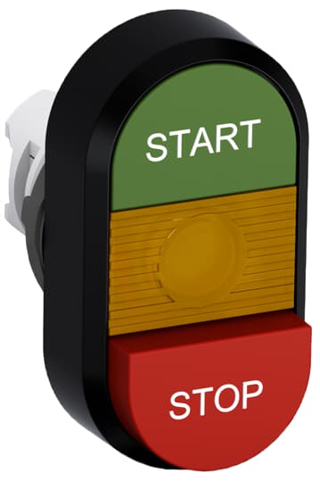 ABB - Green/Red Modular Double Pushbutton MPD15-11Y Pulsante Doppio.