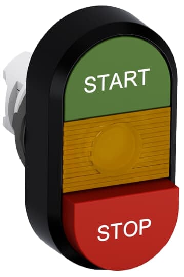 ABB - Green/Red Modular Double Pushbutton MPD15-11Y Pulsante Doppio.