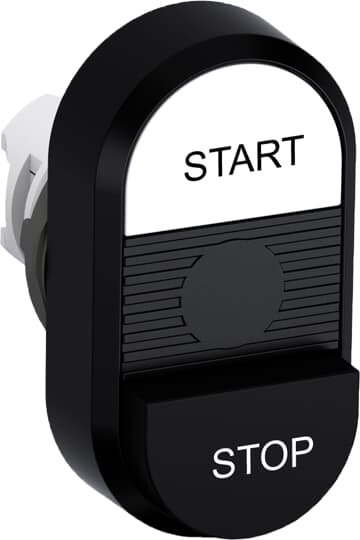 ABB - White Black Modular Double Pushbutton MPD19-11B.