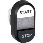 ABB - Modular Double Pushbutton White/Black MPD19-11C.