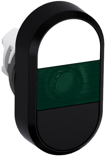 ABB - Modular Double Pushbutton White/Black MPD19-11G