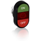 ABB - Green/Red Modular Double Pushbutton MPD3-11R Pulsante Doppio.