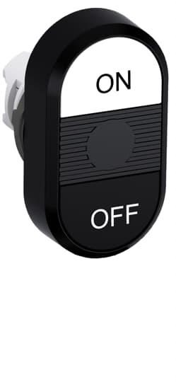 ABB - Modular Double Pushbutton White/Black MPD7-11B