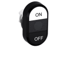 ABB - Modular Double Pushbutton White/Black MPD7-11B
