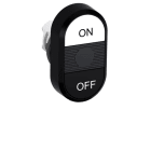 ABB - Modular Double Pushbutton White/Black MPD7-11B