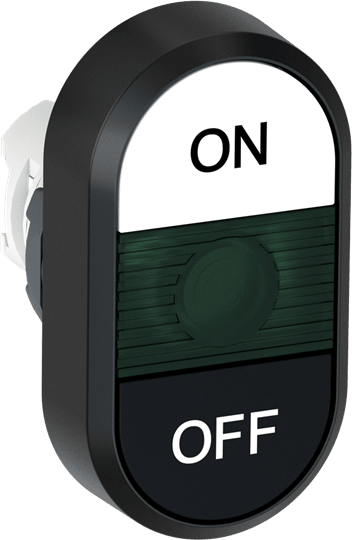 ABB - Modular Double Pushbutton White/Black MPD7-11G.