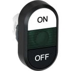 ABB - Modular Double Pushbutton White/Black MPD7-11G.