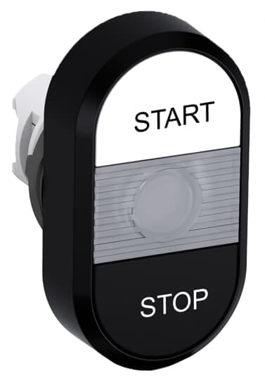 ABB - Modular Double Pushbutton White/Black MPD8-11C