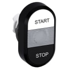 ABB - Modular Double Pushbutton White/Black MPD8-11C