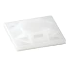 ABB - Cable tie mounting base black rubber .75in with screw 19.4x19.4mm PA6,6 black 100 pieces.