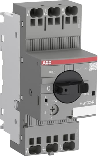 ABB - MS132-0.16K Manual Motor Starter SALVAMOTORE per proteggere i motori da sovraccarichi e cortocircuiti.