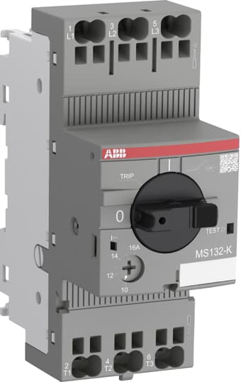 ABB - MS132-0.16K Manual Motor Starter SALVAMOTORE per proteggere i motori da sovraccarichi e cortocircuiti.