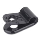 ABB - Clip fermacavo nero 100pz D6.35x9.53, bordo liscio .25 dia.