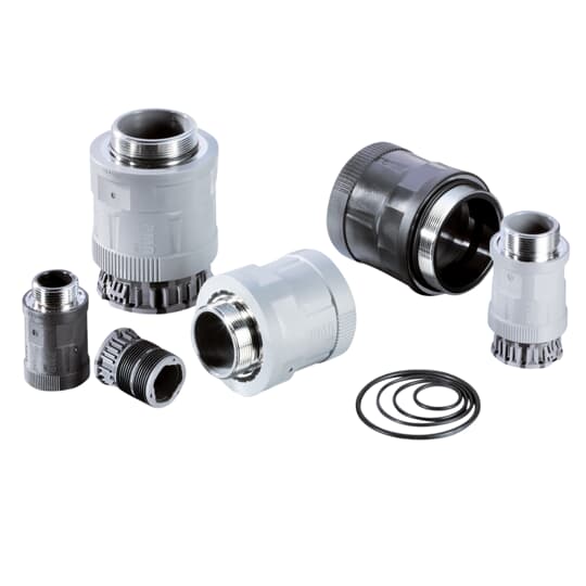 ABB - FTNG STR M12 NW10 PA6/BR IP69 BLK RACC. DN10+OTT.NICH. BK IP69. NKNH-M120-10