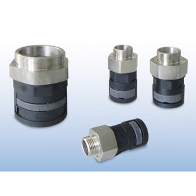 ABB - Raccordo girevole diritto M16 DN12 in poliammide/ottone nero IP68. NSNV-M162-10