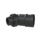ABB - Raccordo 45 gradi DN12 M16 PA6 con otturatore nichelato nero IP68, conduttura flessibile 45 M16 NW12 PA6/BR 10mm nera.