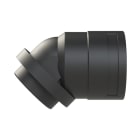 ABB - Conduttore flessibile 45 metri con guaina in poliammide/braccioli da 14mm nero, raccordo 45 gradi DN48 metri in poliammide con otturatore nichelato nero IP68.