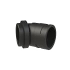 ABB - Conduttore flessibile 45 metri con guaina in poliammide/braccioli da 14mm nero. Raccordo 45 gradi DN48 in poliammide con otturatore nichelato nero IP68. NVAV-M638-14