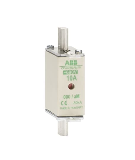 ABB - HRC fuse link NH000 aM DIN-type OFAA000AM2 FUS 2A 690V OFAA000AM2