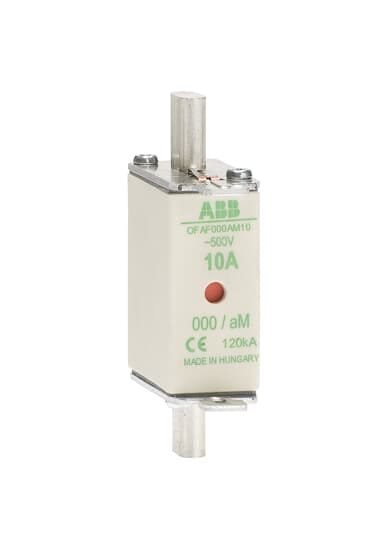 ABB - HRC fuse link NH000 aM 10A 500V DIN-type OFAF000AM10 FUS