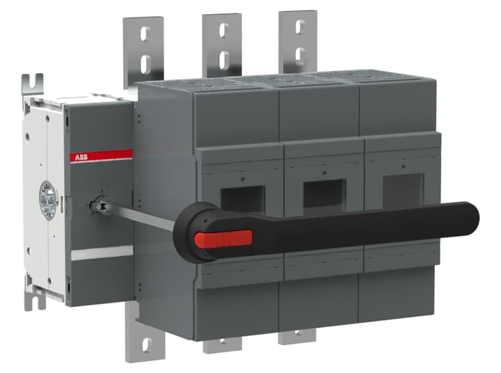 ABB - Fusible disconnect switch, Front Operated, 3-Poles, Class L, 1200A, OS1200L03P SEZ. FUS. L 1200A 3P, UL, MANI.
