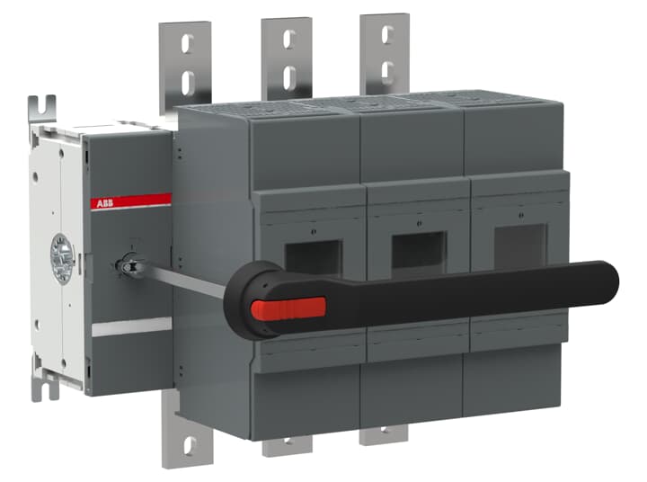 ABB - Fusible disconnect switch, Front Operated, 3-Poles, Class L, 1200A, OS1200L03P SEZ. FUS. L 1200A 3P, UL, MANI.