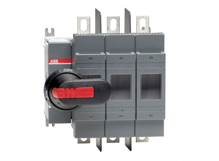ABB - Fusible disconnect switch, Front Operated, 3-Poles, Class J, 200A, OS200J03P SEZ. FUS. J 200A 3P, UL, MANIGL.