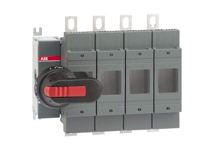 ABB - Fusible disconnect switch, Front Operated, 4-Poles, Class J, 200A, OS200J04N2P SEZ, UL, MANIG.