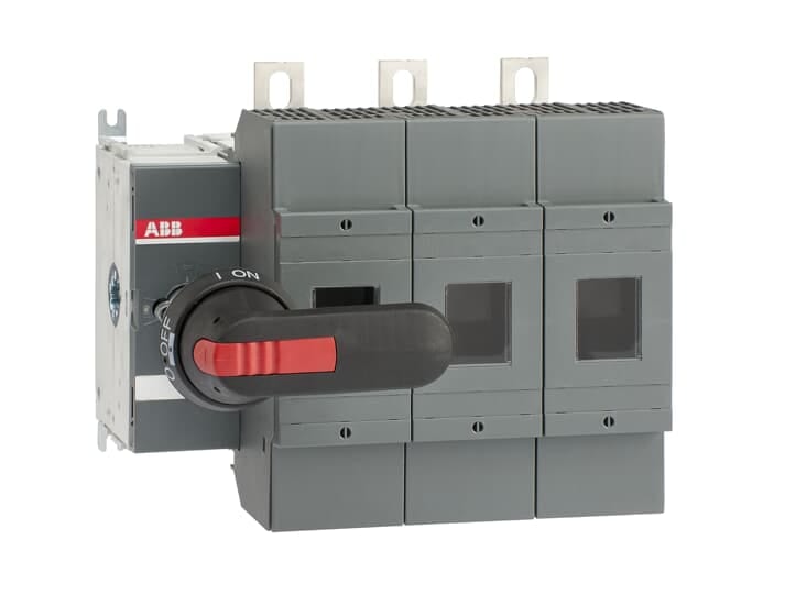 ABB - Fusible disconnect switch, Front Operated, 3-Poles, Class J, 400A, OS400J03P SEZ. FUS. J 400A 3P, UL, MANIGL.