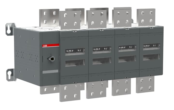 ABB - SEZ COMMUTATORE Manual change-over switch I-O-II operation 1 0 2 4P open transition IEC type 3200 OT3200E04C