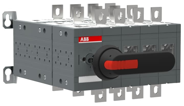 ABB - Sezionatore di bypass manuale, 4P 400, operazione I-O-II, transizione aperta.