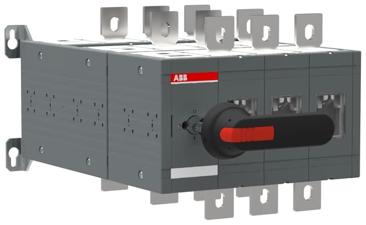 ABB - Sezionatore di bypass 3P 800 con switch manuale I-O-II per operazione a transizione aperta OT800E03YP.