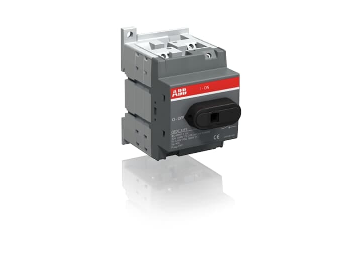 ABB - DC switch-disconnector for 1000Vdc, 36 Amperes, DETACHIEC 60947-1, -3 OTDC32F3 3P 32A 1000VDC.