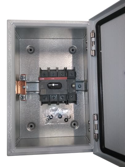 ABB - OTL100B3U Enclosed Switch Disconnector SEZ CASSETTA MET 3P 100A.