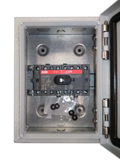 ABB - OTL25B6M Enclosed Switch Disconnector SEZ CASSETTA MET 6P 25A.