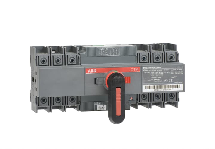 ABB - Change-over switch, motor operation, I-O-II -operation, open transition OTM100F3CMA230V COMMUTATORE 3P 100A MOTO.