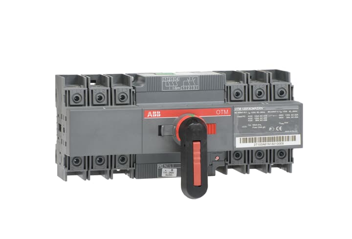 ABB - Change-over switch, motor operation, I-O-II-operation, open transition OTM125F3CMA230V COMMUTATORE 3P 125A MOTO.