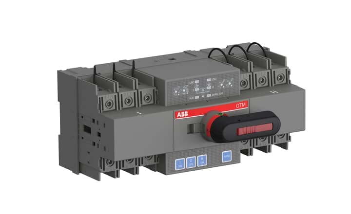 ABB - Automatic transfer switch, motor operated, open transition type 1-0-2. Self-supplied unit with adjustable operating parameters. OTM63F3C21D400C COMMUTATORE AUTOMATICO 6.