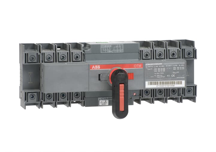 ABB - Commutatore motori 4P 63A, cambio operativo I-O-II, transizione aperta OTM63F4CMA230V.