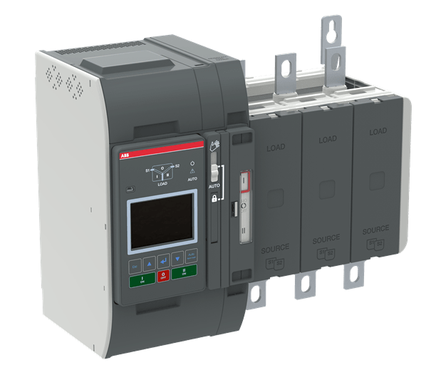 ABB - OXB400E3X3QB Automatic Transfer Switch IEC 400A Open Style Delayed Transition LCD Controller 3POL