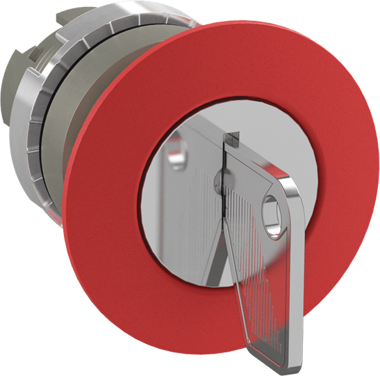 ABB - Pulsante fungo rosso chiave 01, ideale per esperti di SEO e copywriting.