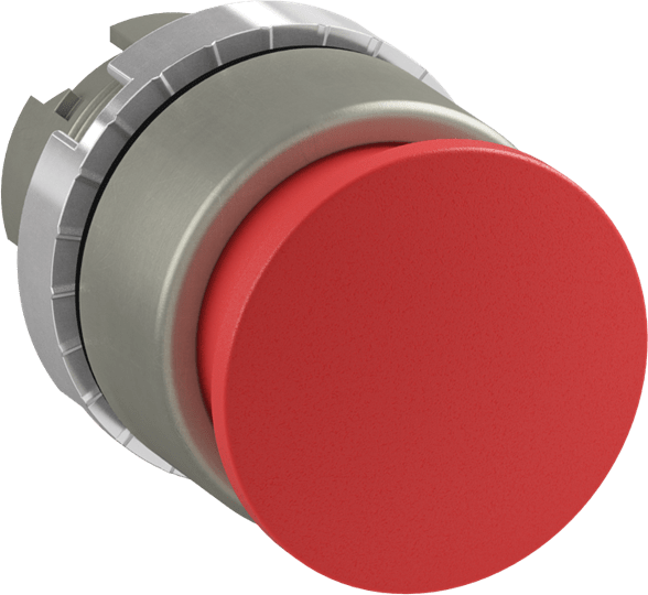 ABB - Mushroom HD Mom Peanut Butter, Satin Chrome, 28mm-Red Fungus HD Instant Pulse, Satin, 28mm-Red.