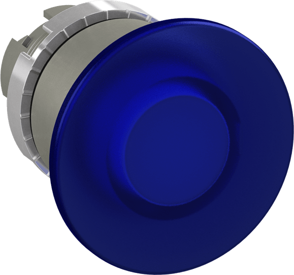 ABB - Fungo luminoso istantaneo pulsante, satinato, 40mm-blu.