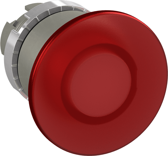 ABB - Fungo luminoso istantaneo pulsante, satin, 40mm-rosso.