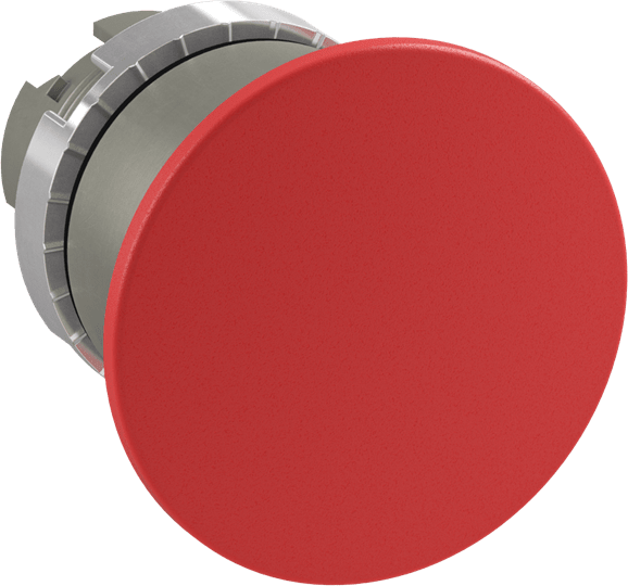 ABB - Mushroom HD Mom PB; Satin Chrome; 40mm-Red Fungo HD Inst. Puls., Satin, 40mm-Rosso
