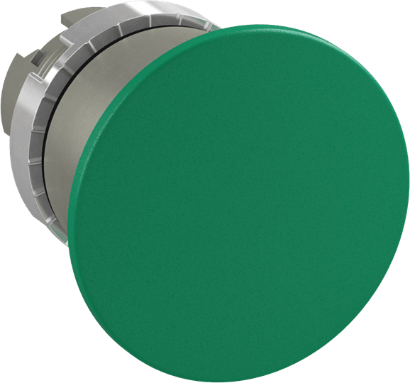 ABB - Mushroom HD Mom Peanut Butter, Satin Chrome, 40mm-Green Fungus HD Instant Pulser, Satin, 40mm-Verde.
