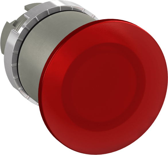 ABB - P/BUTT M/ROOM ILL 2 POS RED 2 POS. PULS. FUNGO LUMIN. ROSSO